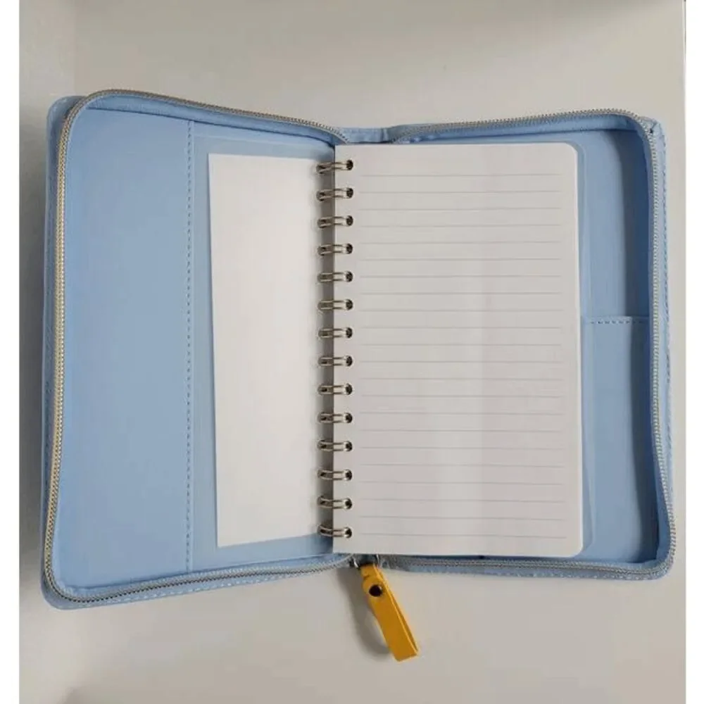 Padded Blue Zip Notes Journal